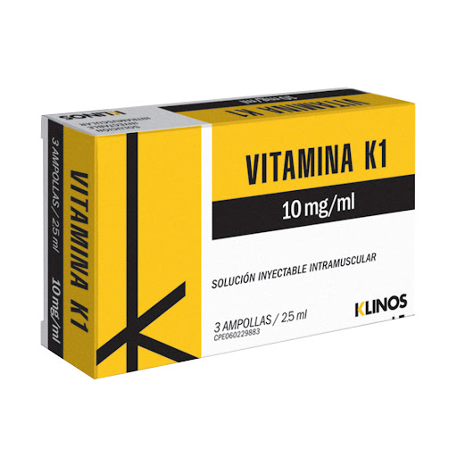 VITAMINA K1 FITOMENADIONA 10MG AMP I.M-I.V X 3 (KLINOS)